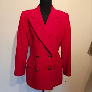 Vintage Talbot's Red Double-Breasted Wool Blazer